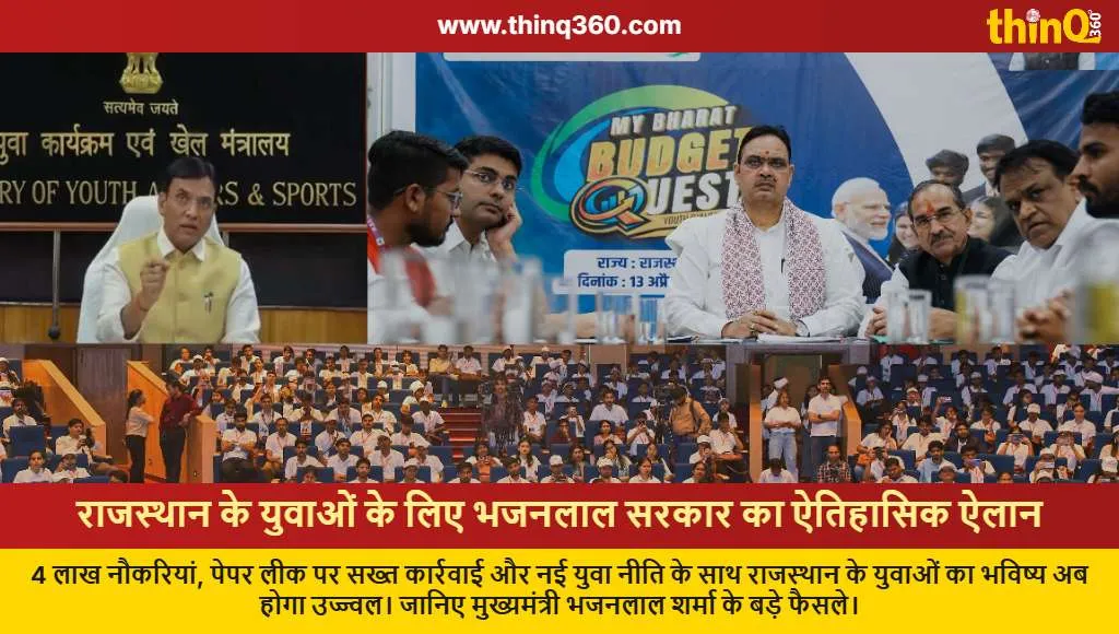 rajasthan cm bhajanlal sharma youth dialogue jobs policy