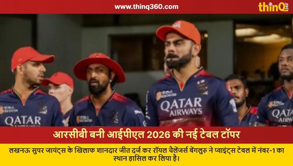 rcb vs lsg ipl 2026 match report points table topper