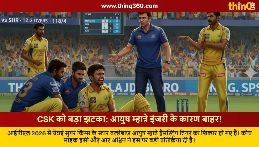 ayush mhatre hamstring injury csk ipl 2026 news update