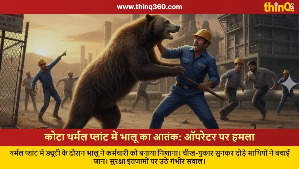 bear attack kota thermal power plant operator injured