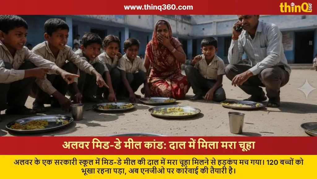 alwar mid day meal negligence dead rat found in dal