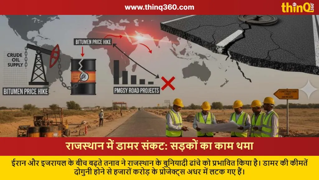 rajasthan road projects stalled bitumen price hike iran israel conflict