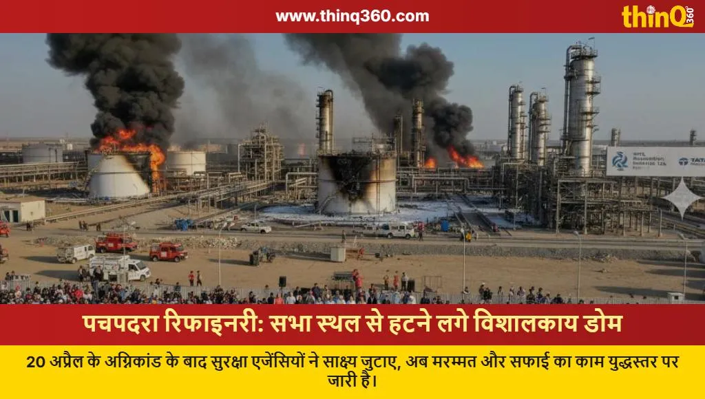 pachpadra refinery fire modi rally site update latest