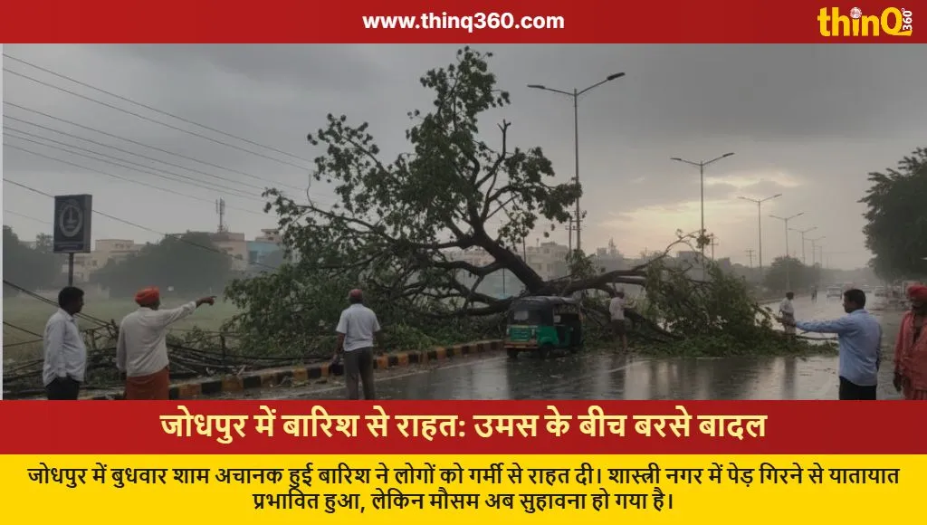 jodhpur weather update rain relief tree fall shastri nagar
