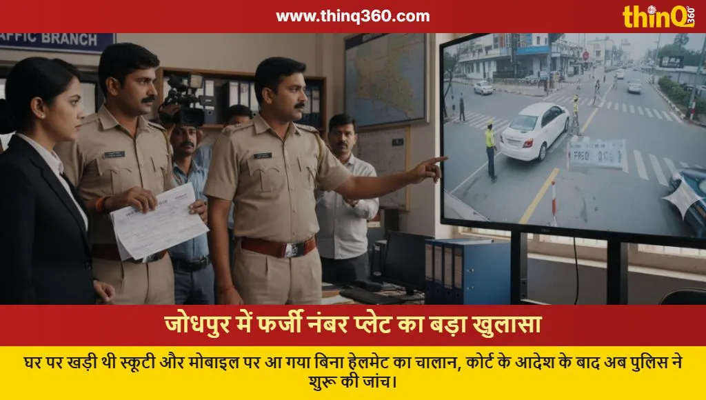 jodhpur parked scooter traffic challan fake number plate case