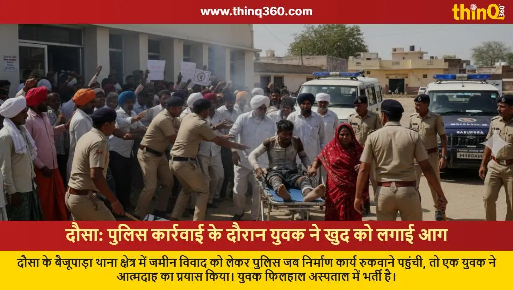 dausa youth self immolation land dispute police action