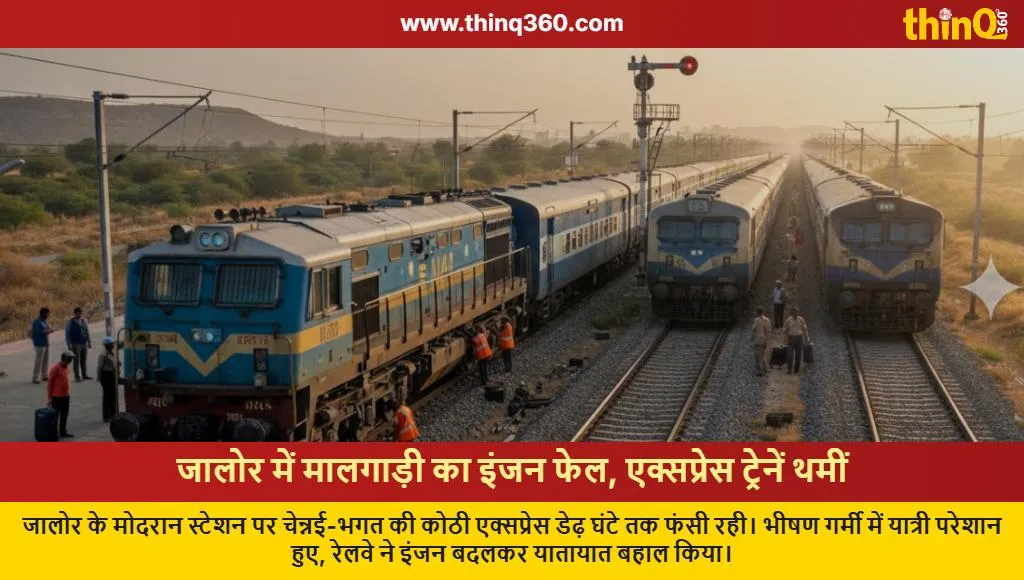 jalore goods train engine failure express trains delayed