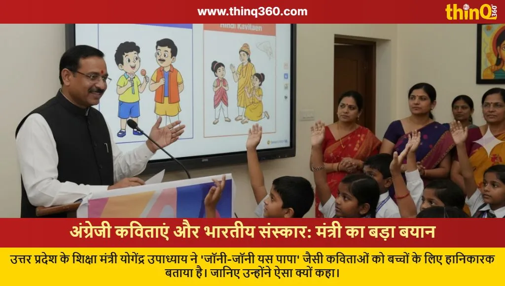 up minister yogendra upadhyay johny johny yes papa english rhyme controversy