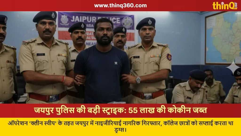 nigerian national arrested jaipur drugs cocaine case