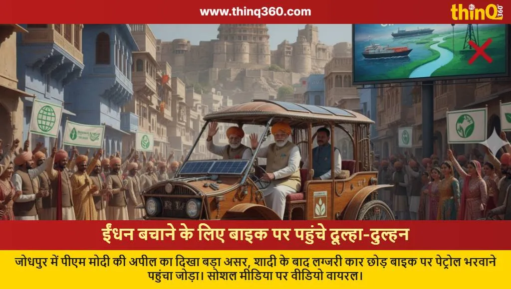 jodhpur newlyweds bike petrol pump pm modi appeal