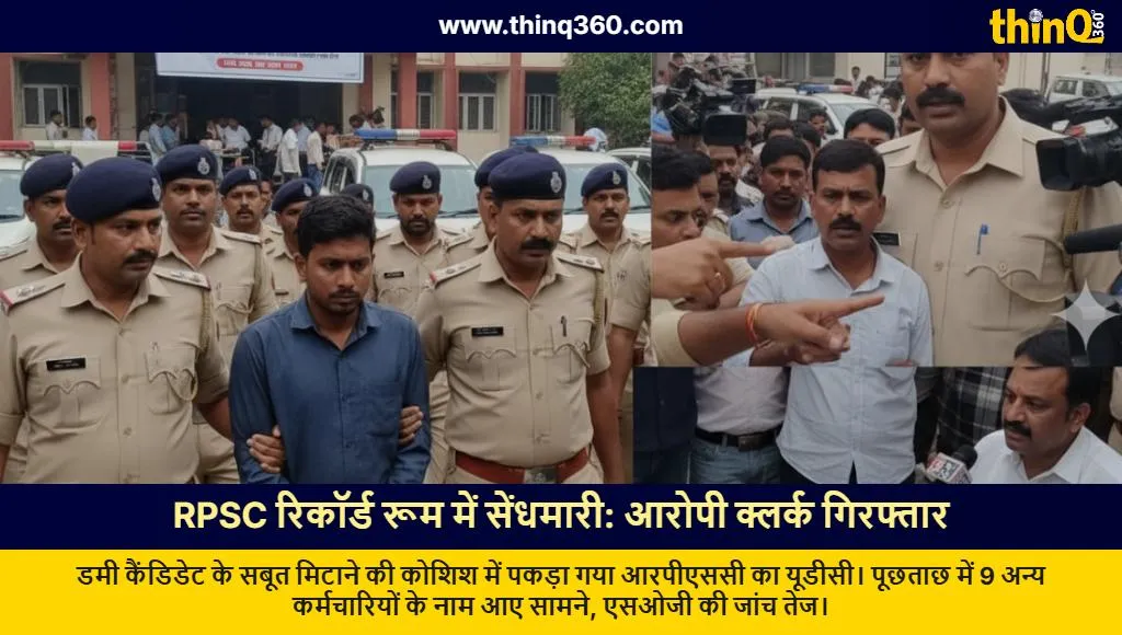 rpsc clerk arrested tampering evidence dummy candidate sog rajasthan