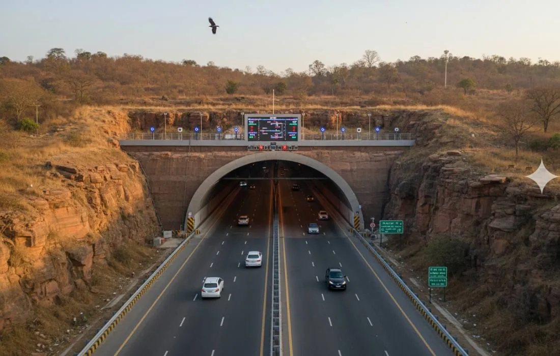 mukundara hills tunnel delhi mumbai expressway update