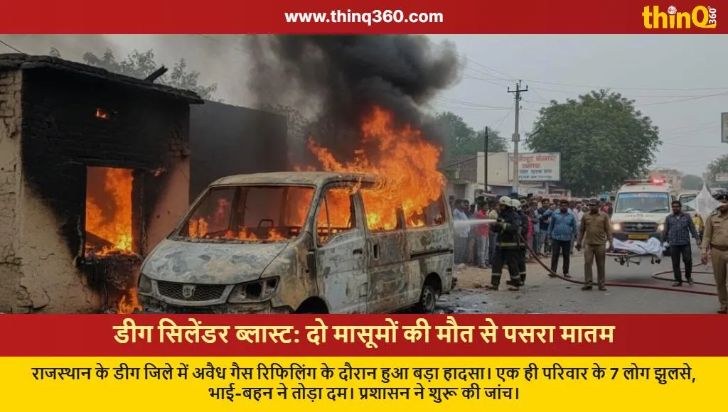 lpg cylinder blast deeg rajasthan two dead