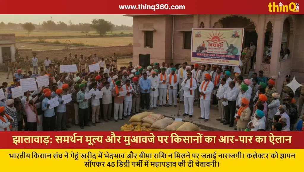 jhalawar farmers protest msp wheat procurement compensation rajasthan