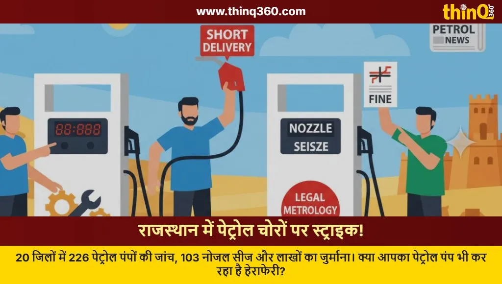 rajasthan petrol pump raid short delivery action 2026