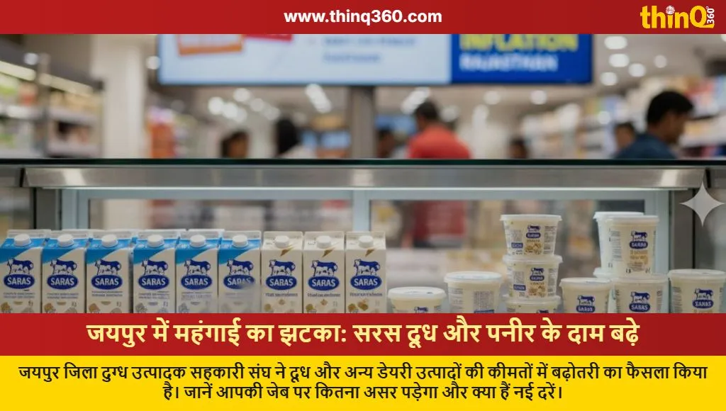 jaipur saras milk dairy products price hike 2024