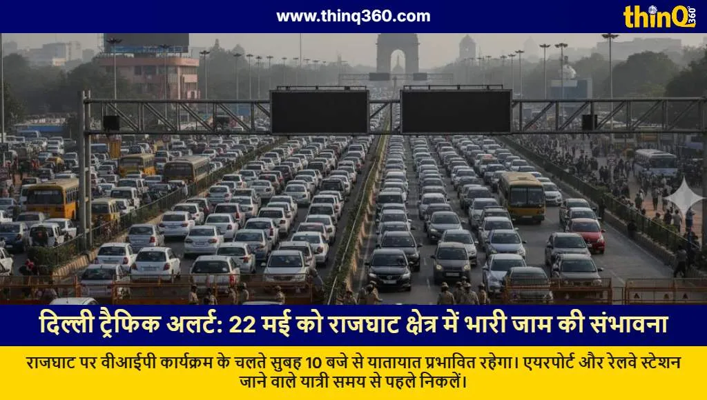 delhi traffic alert rajghat vip movement may 22