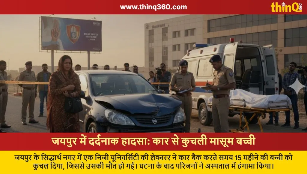 jaipur woman lecturer car accident child death siddharth nagar