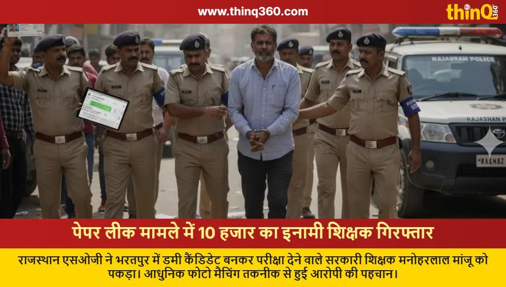 rajasthan sog arrests government teacher dummy candidate paper leak
