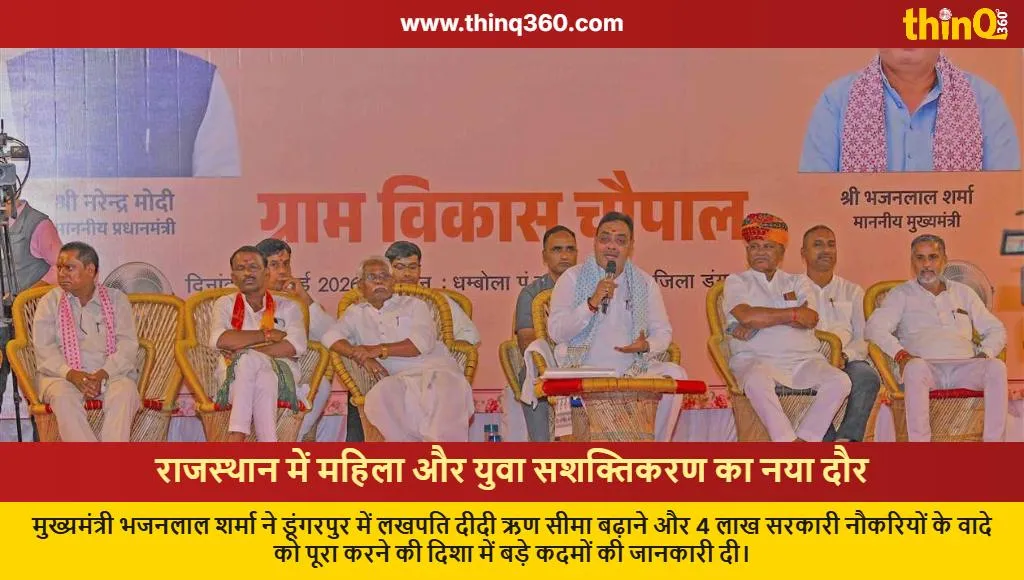 cm bhajanlal sharma women youth empowerment rajasthan