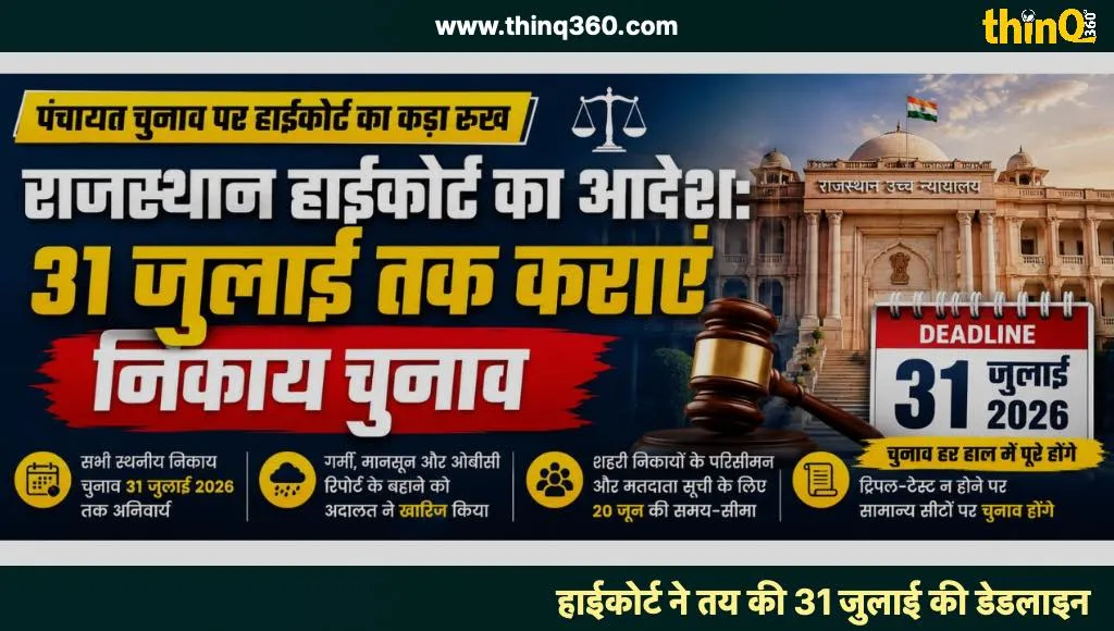 rajasthan high court order panchayat local body elections 2026 deadline