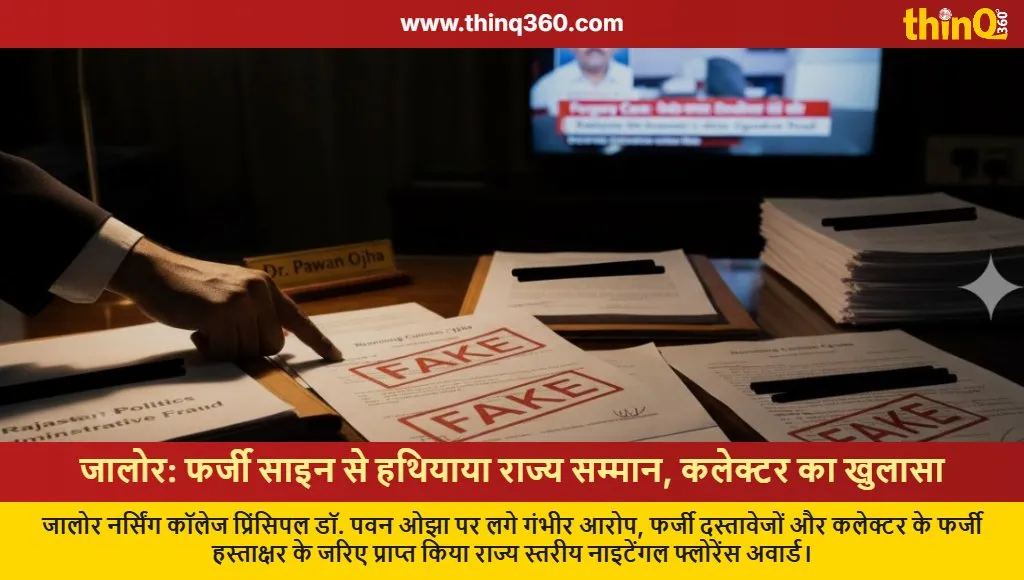 jalore nursing principal forgery state award scandal