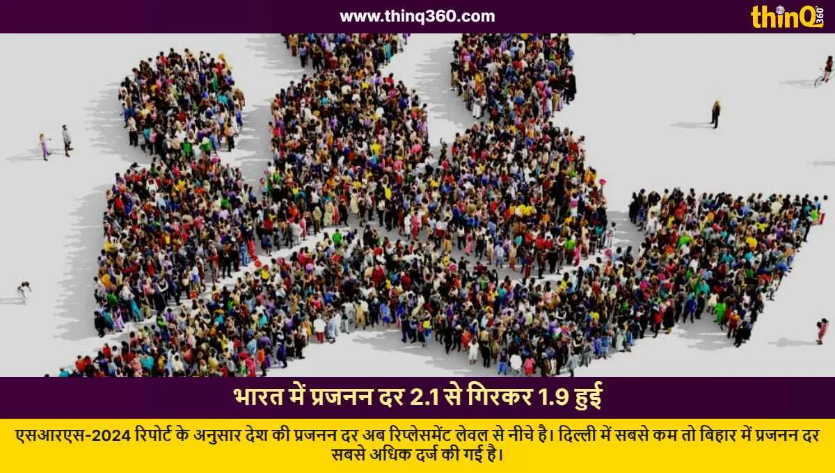 india fertility rate drop srs 2024 report