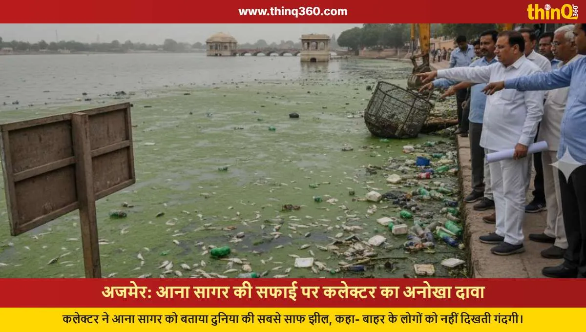 ajmer collector ana sagar lake cleanliness claim