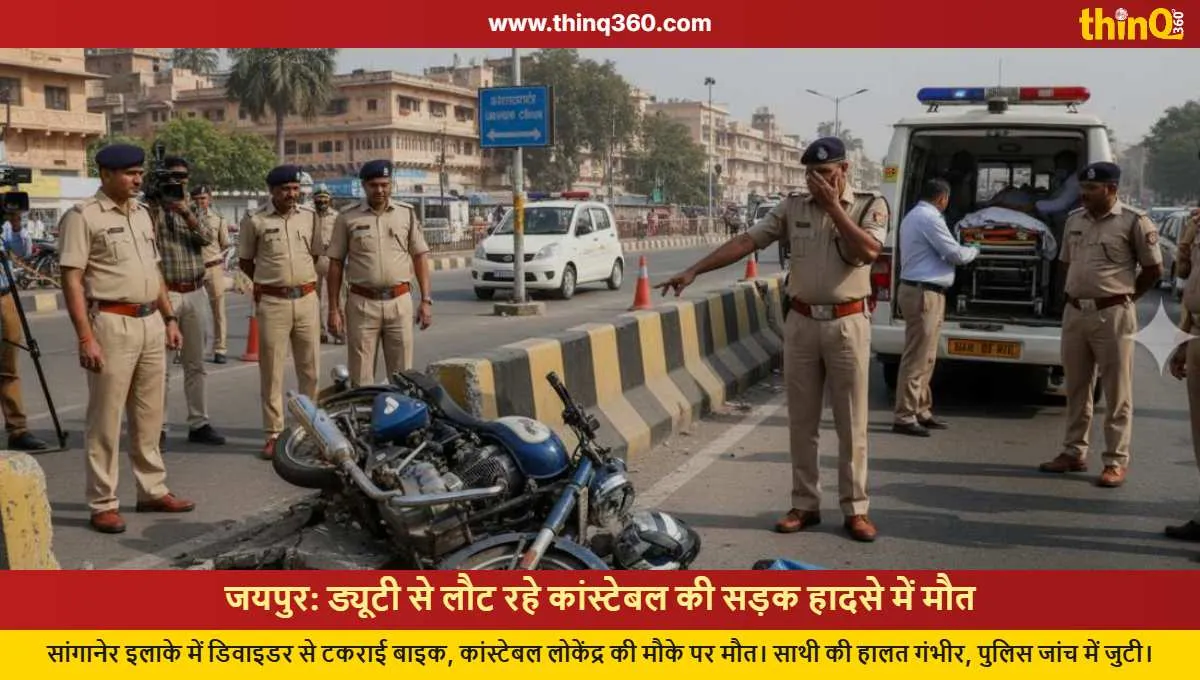 jaipur police constable road accident death sanganer