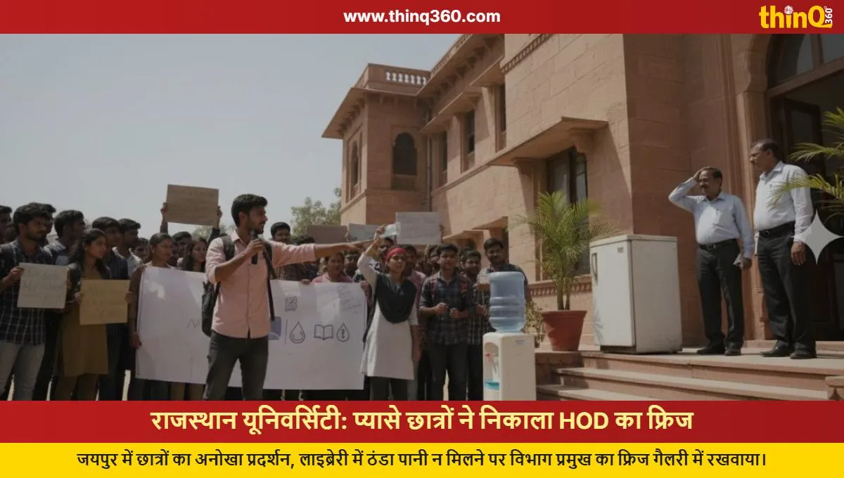 rajasthan university students protest hod fridge water issue