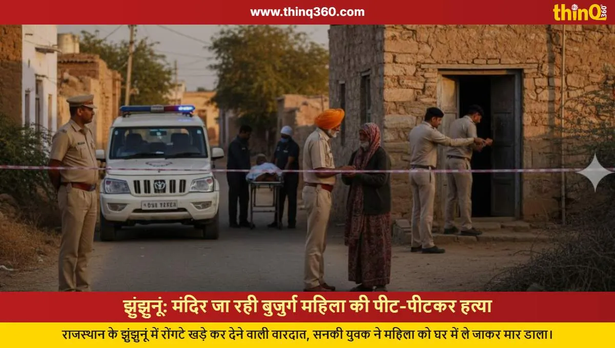 jhunjhunu elderly woman murder temple path