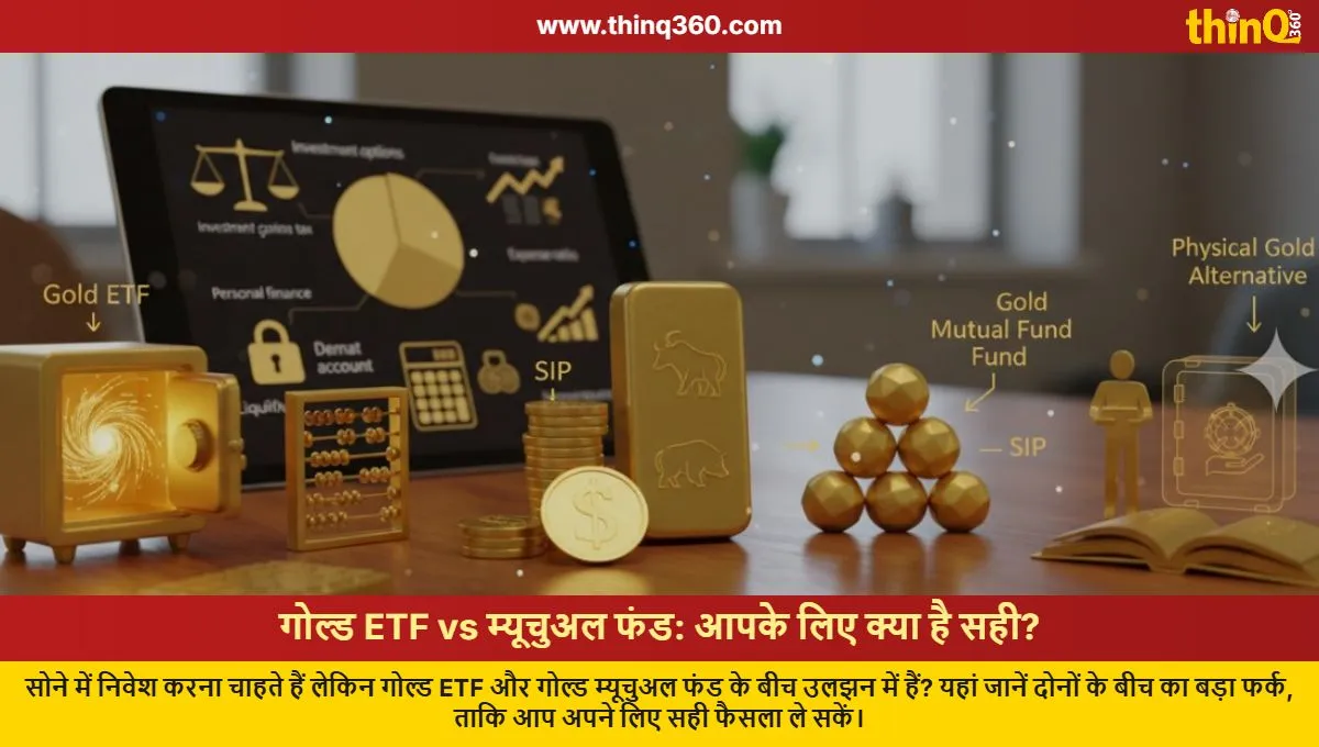 gold etf vs gold mutual fund which is better for investment in hindi