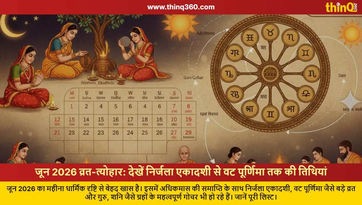 june 2026 vrat tyohar list nirjala ekadashi vat purnima dates