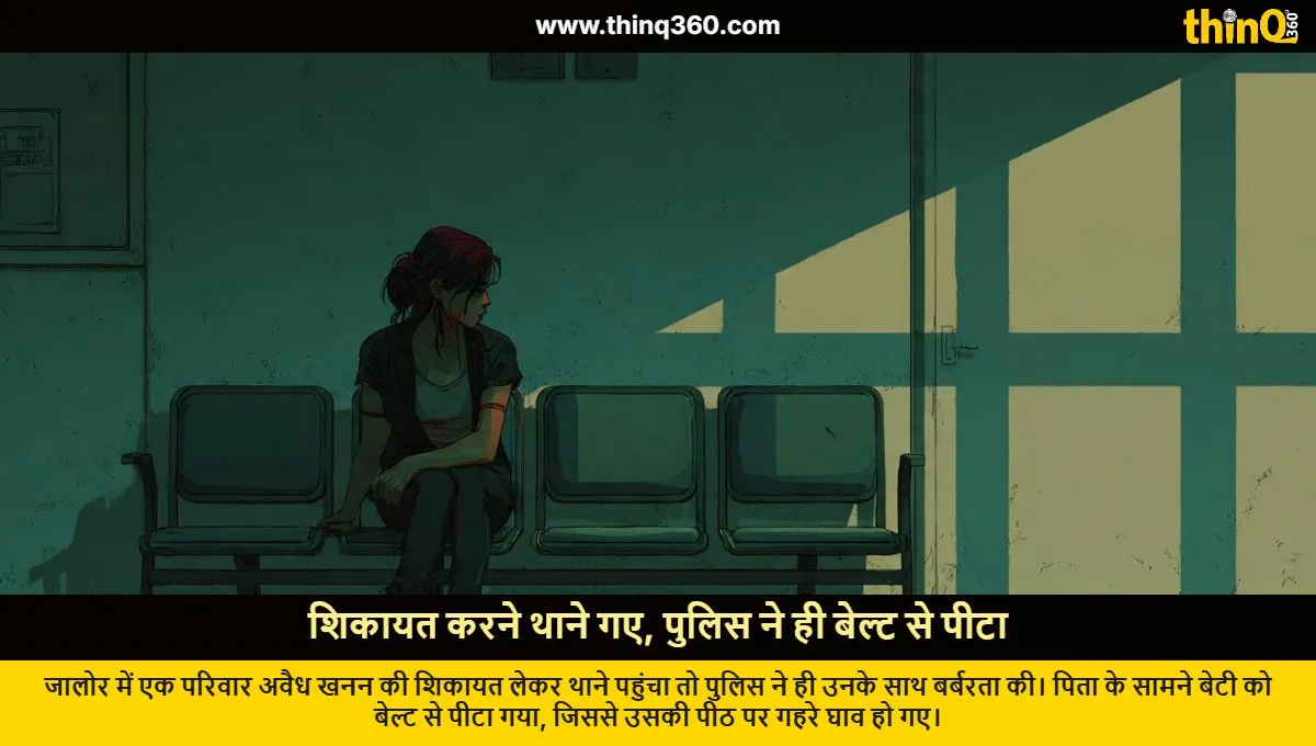 jalore police brutality daughter beaten with belt in police station