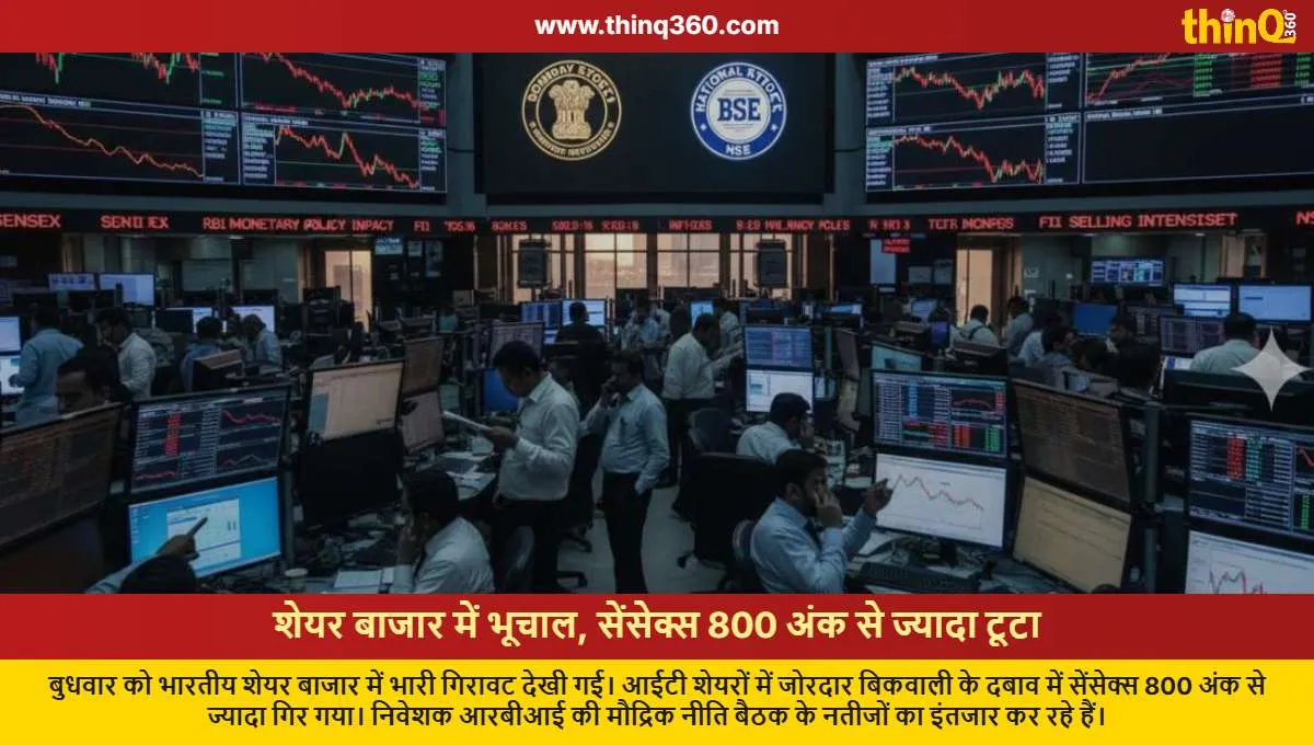 stock market crash sensex down 800 points it stocks sell off rbi policy 2026