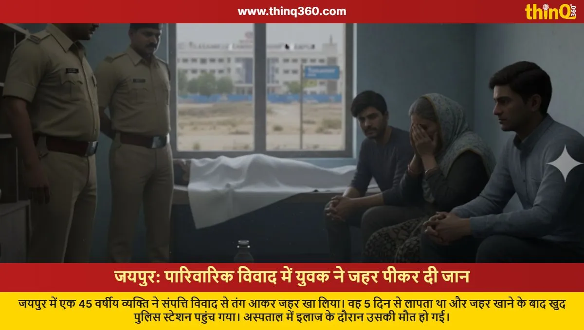 jaipur man consumes poison over property dispute dies