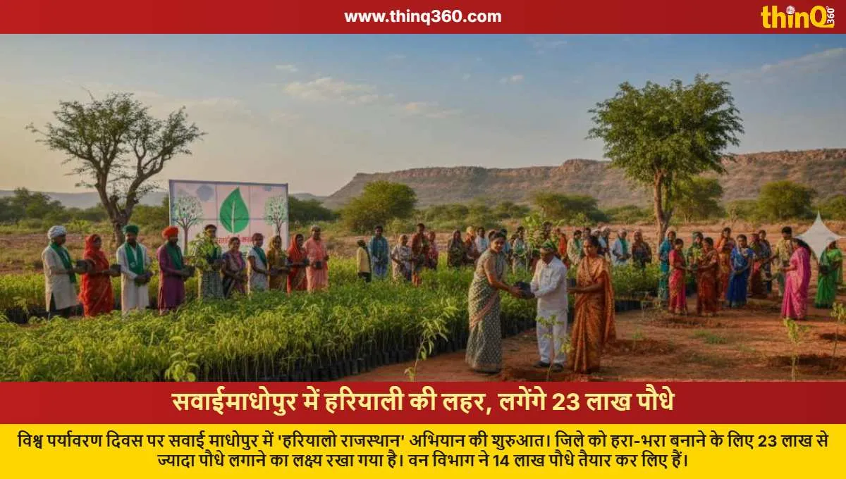 sawai madhopur hariyalo rajasthan campaign 23 lakh saplings plantation