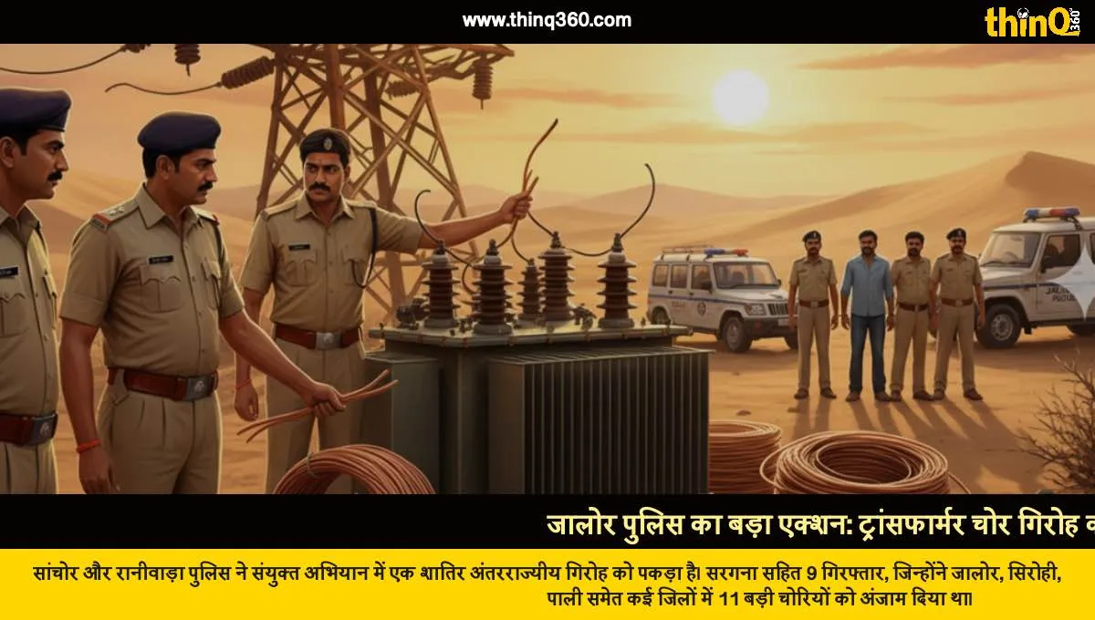 jalore police busts interstate transformer thief gang arrests 9 solves 11 cases