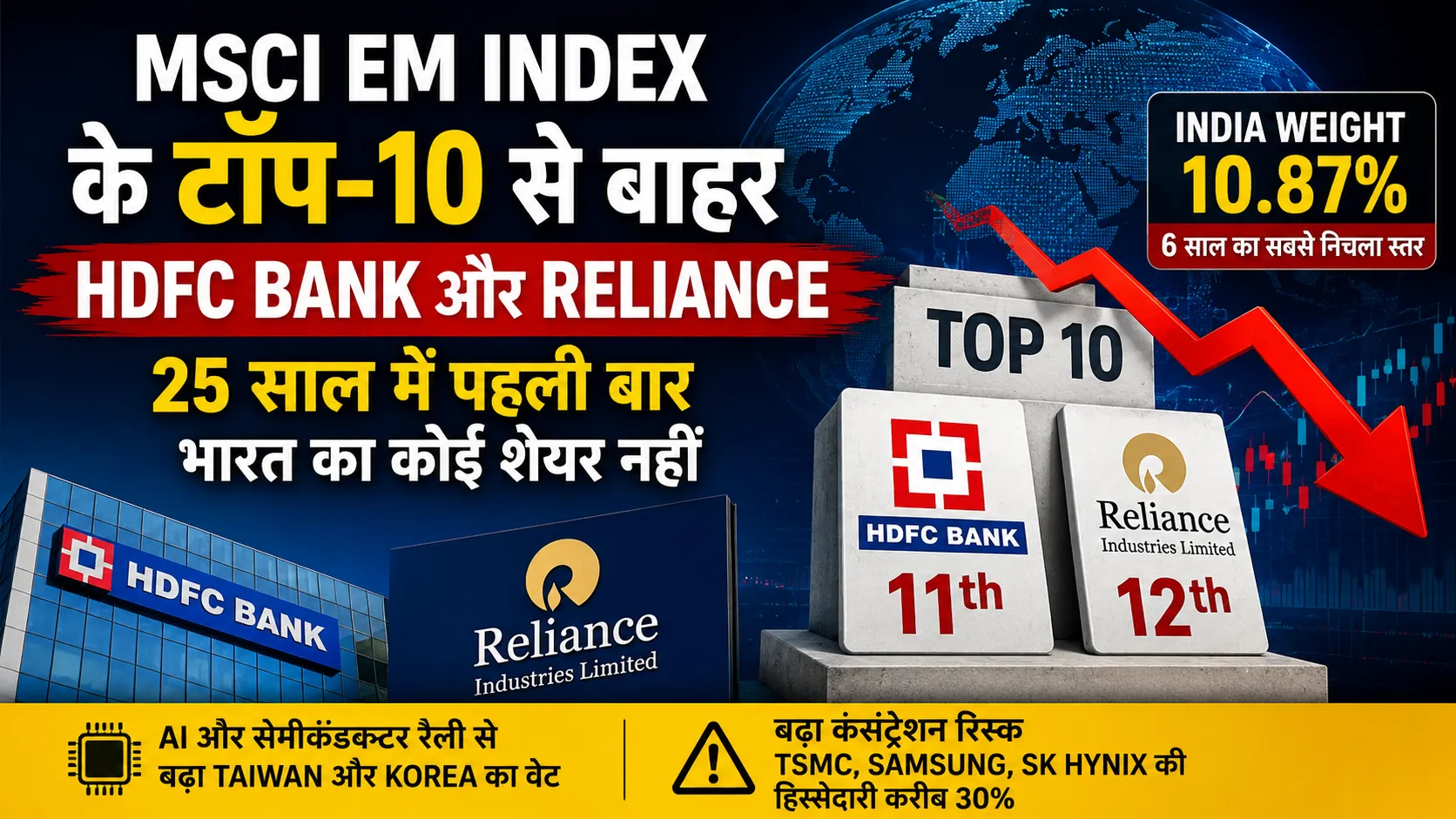 hdfc bank and reliance drop out of msci em index top 10