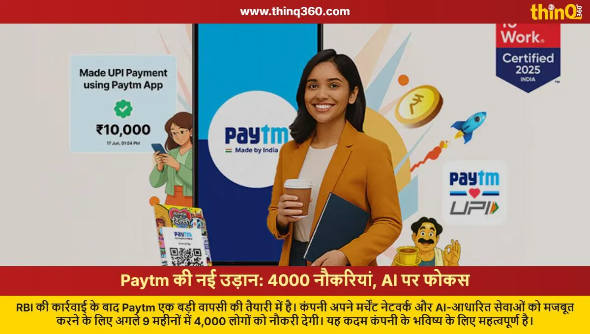 Paytm ਦੀ ਵਾਪਸੀ: 4000 ਨਵੀਆਂ ਨੌਕਰੀਆਂ, AI 'ਤੇ ਵੱਡਾ ਦਾਅ