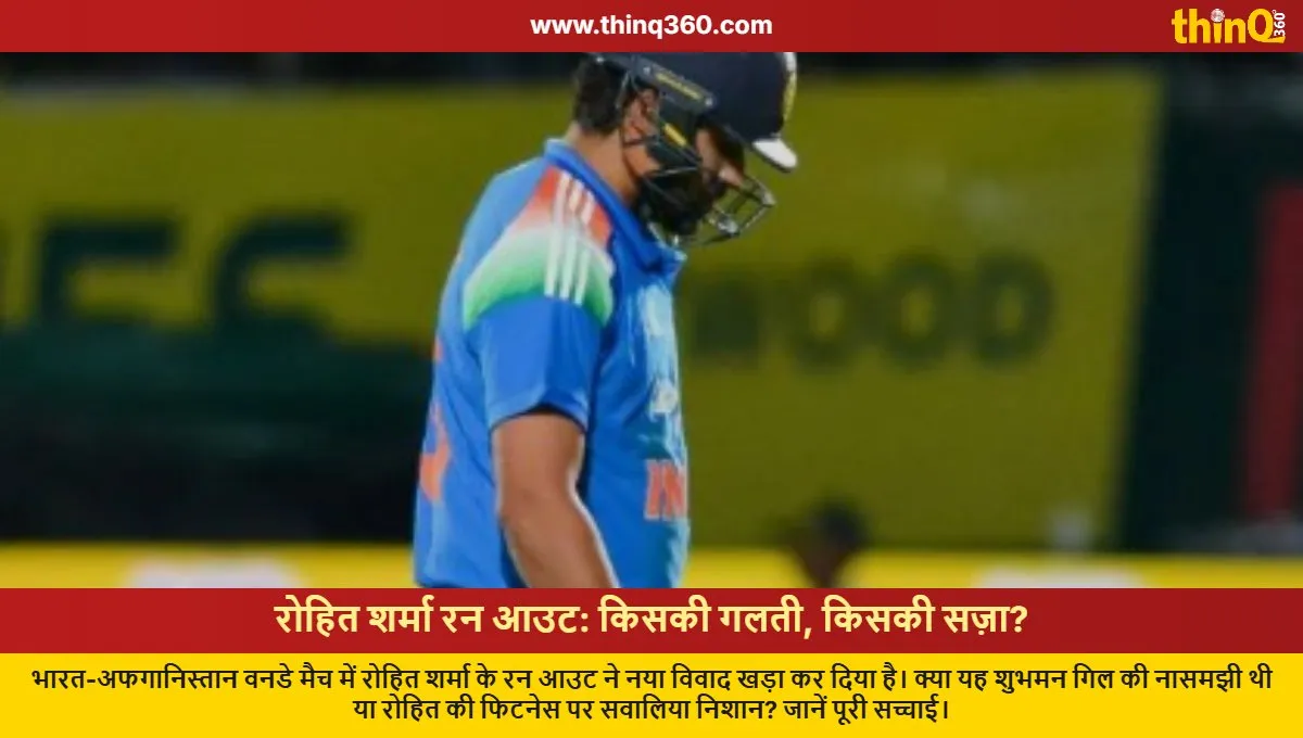 rohit sharma run out controversy shubman gill fault ind vs afg 2026