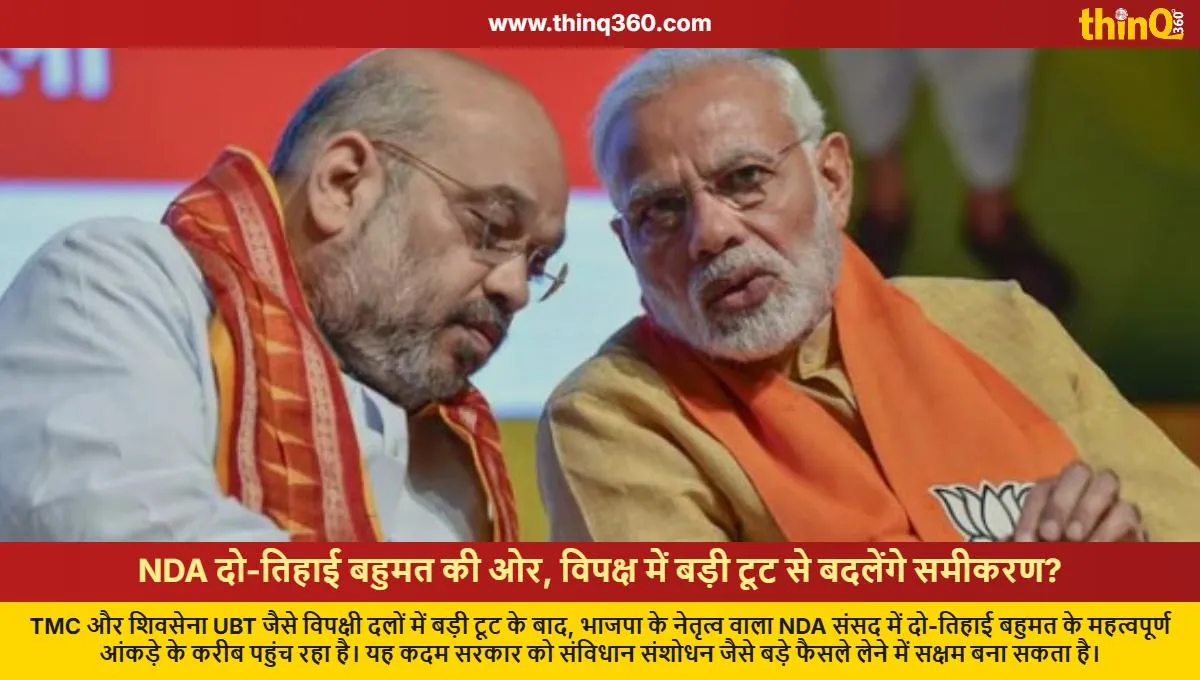 NDA બે-તૃતીયાંશ બહુમતીની નજીક, વિપક્ષમાં ભંગાણથી સમીકરણ બદલાયા