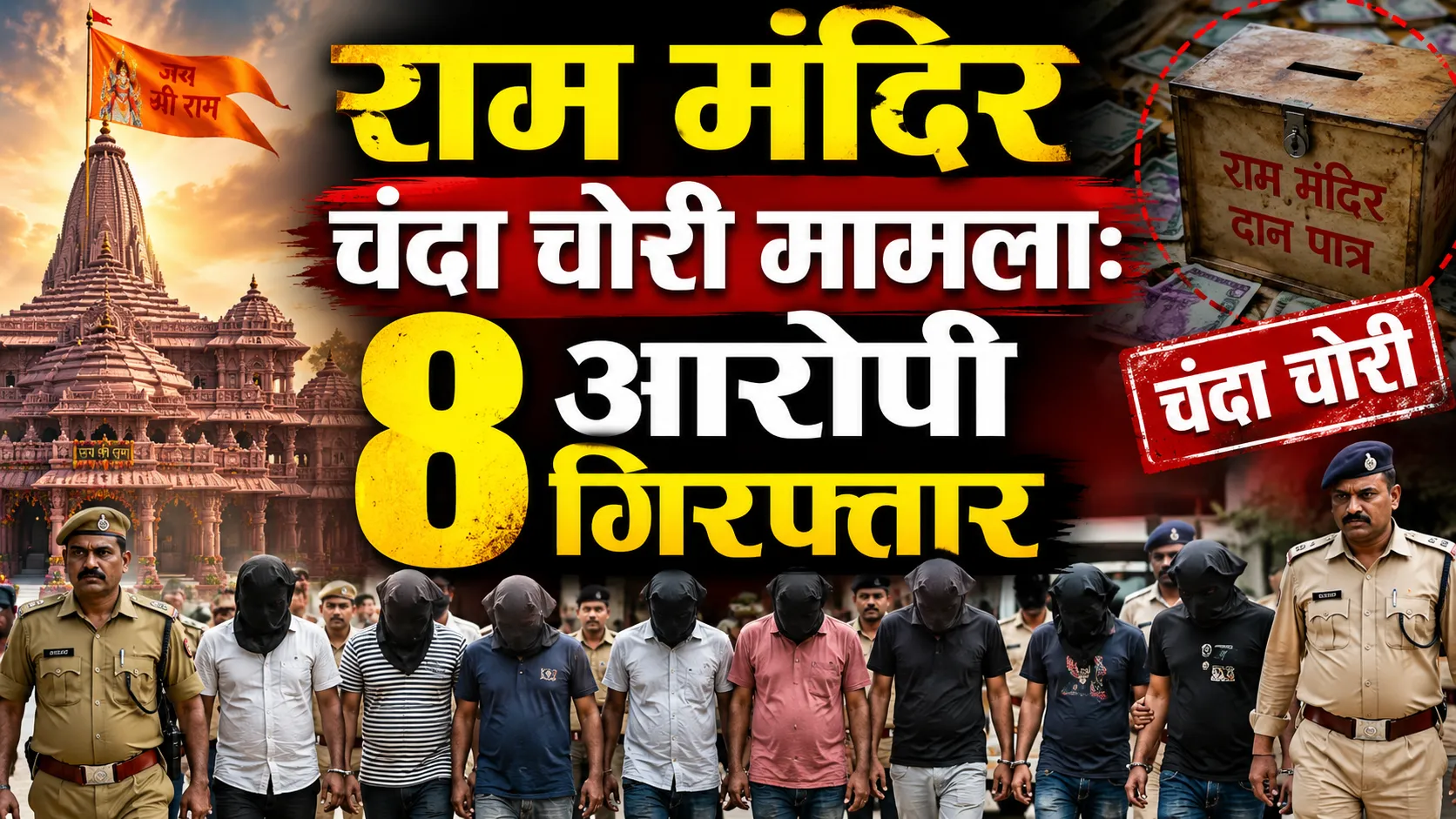 ram mandir donation theft ayodhya 8 arrested swami satishacharya reaction