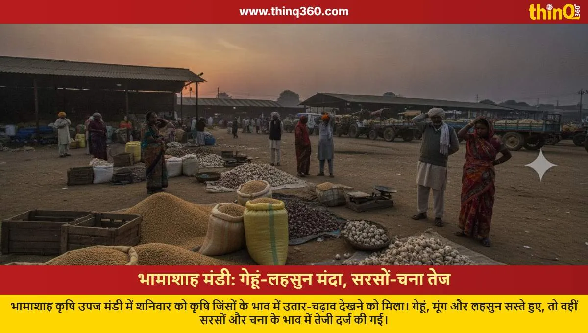 bhamashah mandi prices wheat garlic down mustard gram up