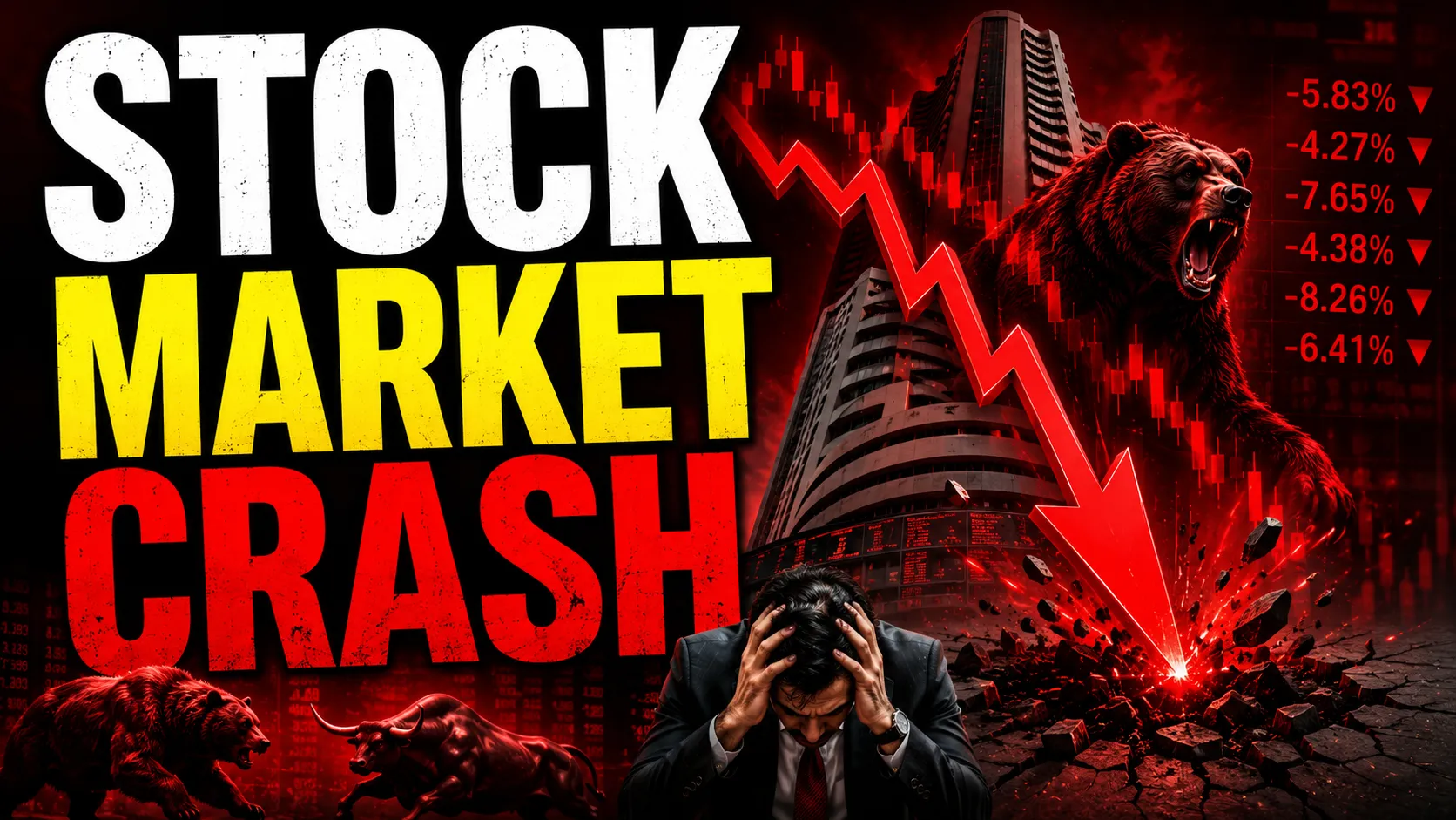 stock market crashes sensex falls 600 points on banking selloff