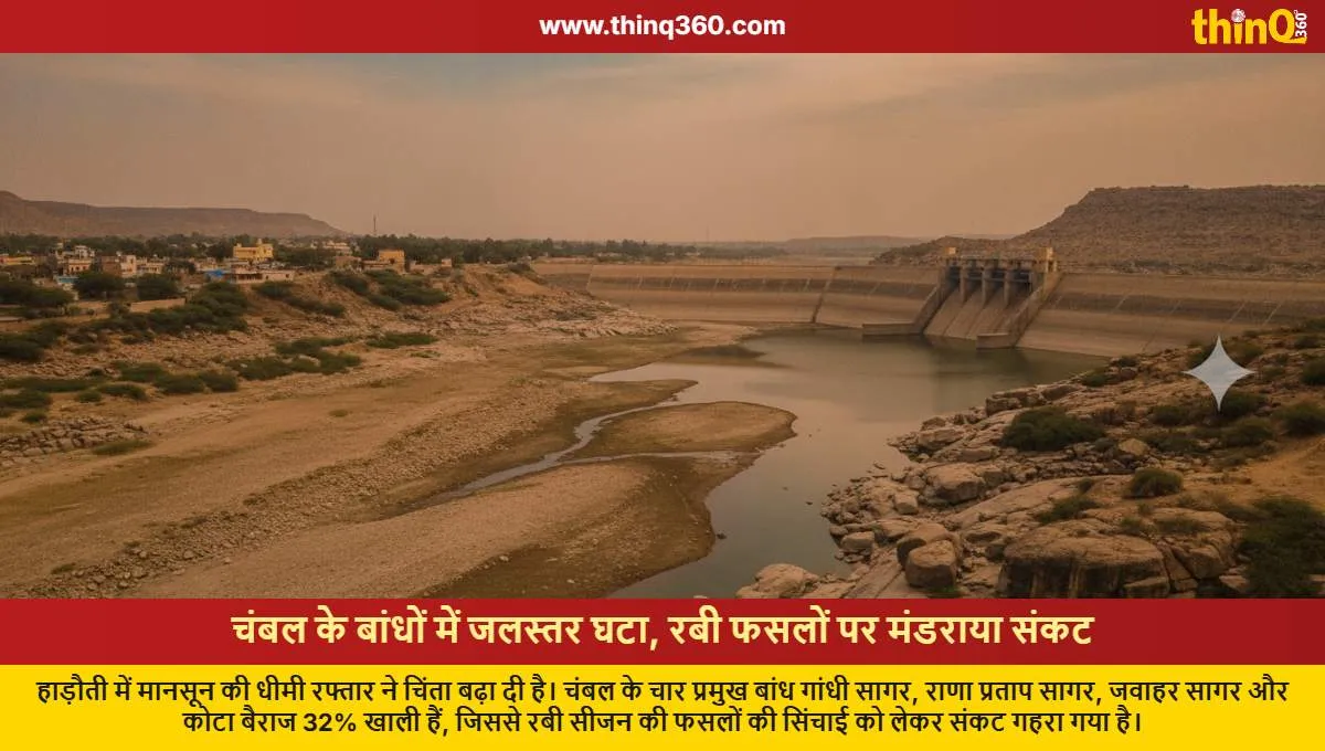 chambal dams 32 percent empty rabi crops irrigation crisis kota
