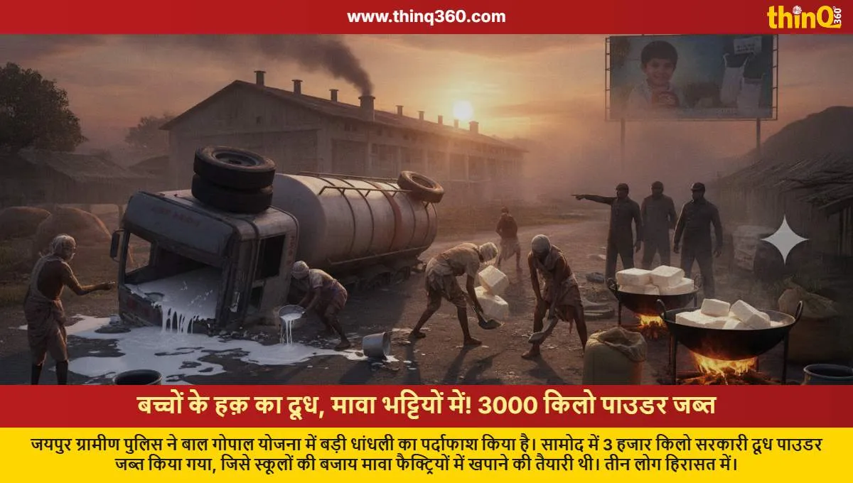 jaipur police seize 3000 kg government milk powder bal gopal yojana scam