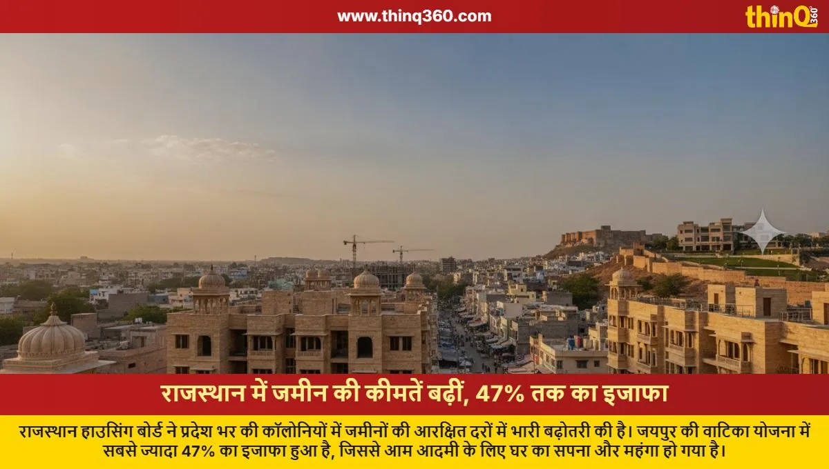rajasthan housing board increases land reserve rates up to 47 percent