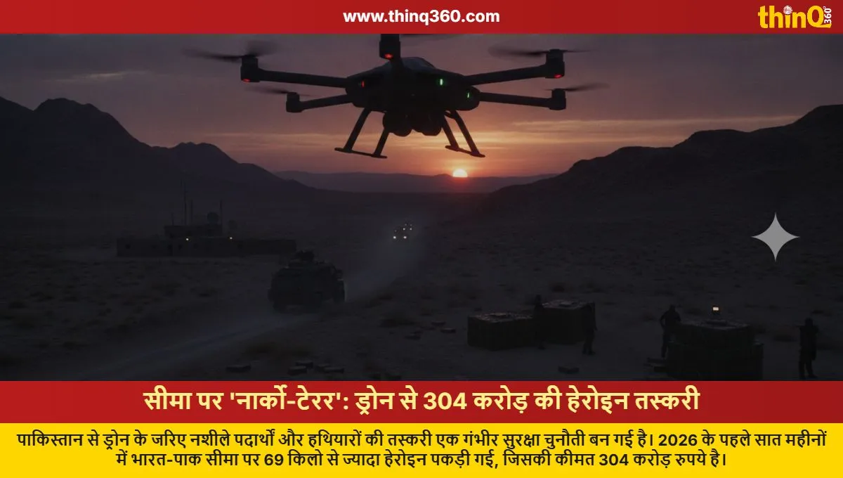 pakistan drone smuggling heroin weapons seized in bikaner border areas