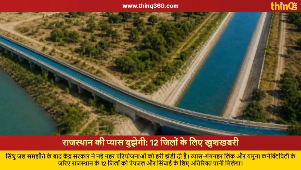 rajasthan water supply project 12 districts benefit indus water treaty